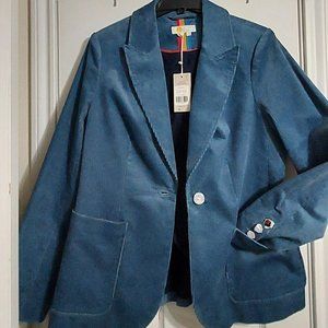 BODEN Corduroy Blazer Jacket BLUE Sz 12 - NWT